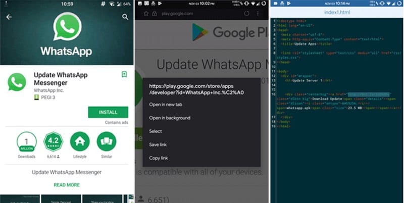 Fake WhatsApp 1 Million Downloads