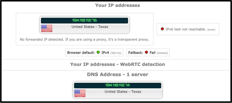 WeVPN DNS Leak