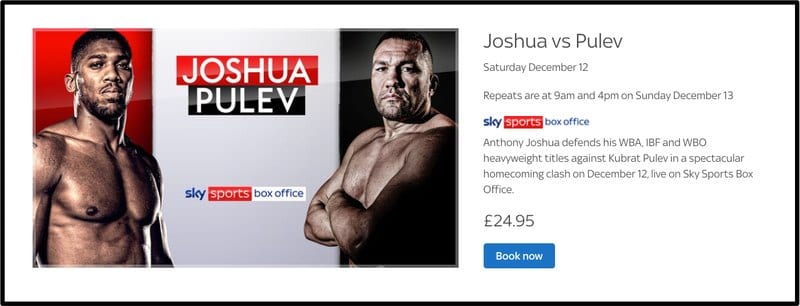 Joshua vs. Pulev Sky