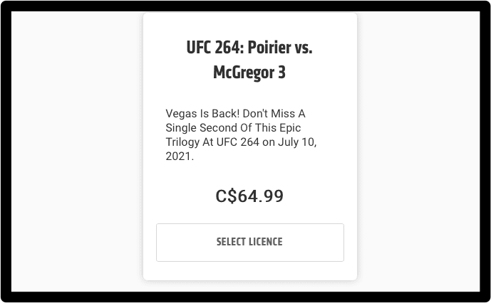 UFC 264 Canada