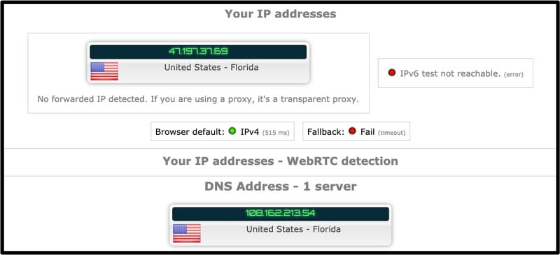 VPNArea DNS Leak