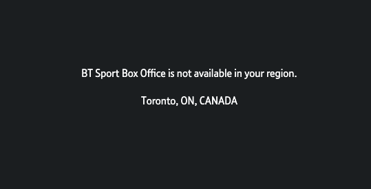 BT Sport Box Office Error