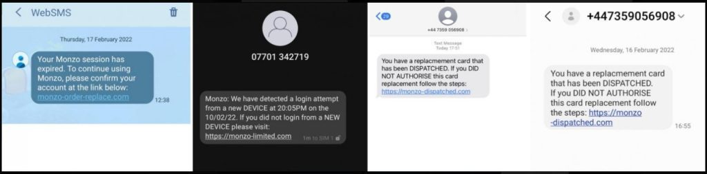 Smishing Campaign Monzo