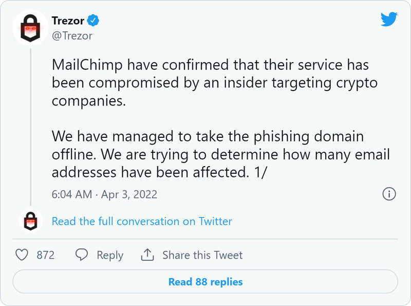 Trezor Twitter