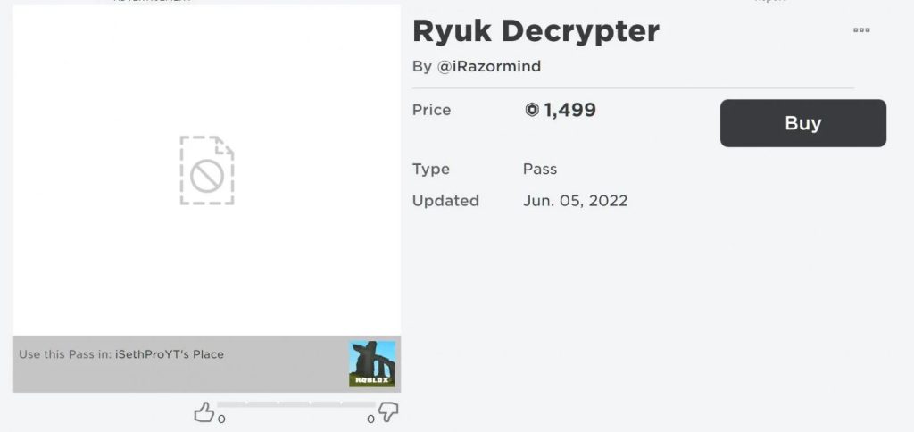 Buy Ryuk Decrypter