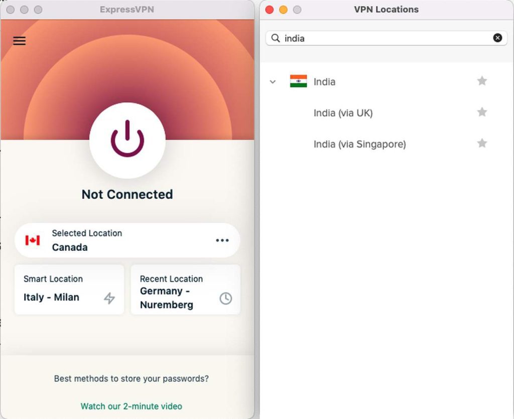 ExpressVPN indian Servers