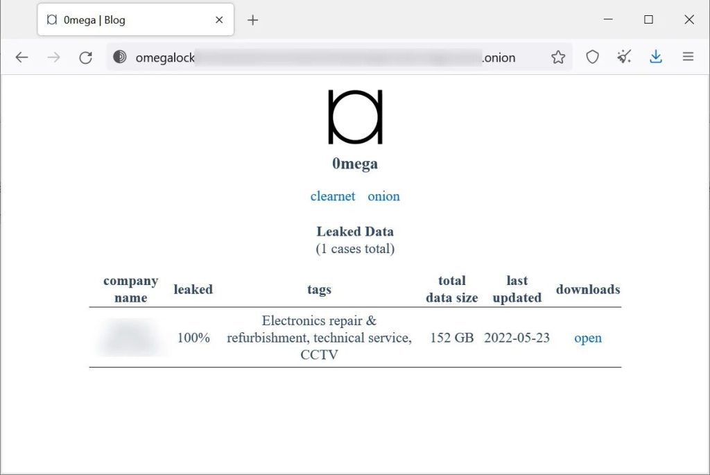 Data Leak Site 0mega