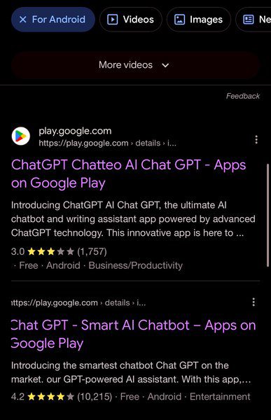 ChatGPT Fake Android