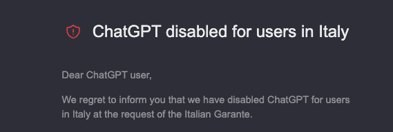 ChatGPT Italian Error