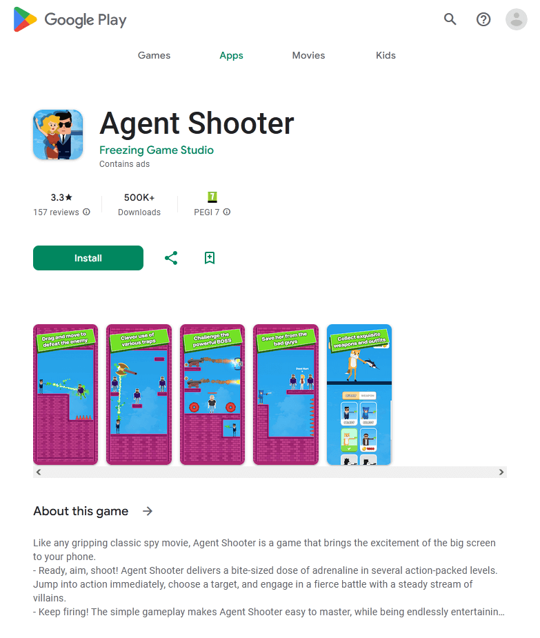 Agent Shooter App